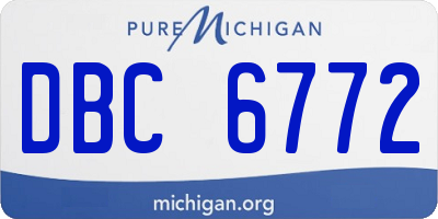MI license plate DBC6772