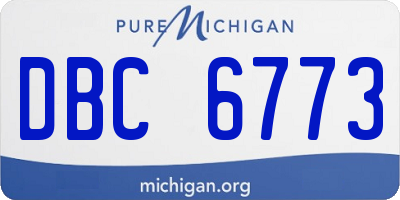 MI license plate DBC6773