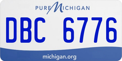 MI license plate DBC6776