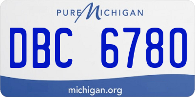 MI license plate DBC6780