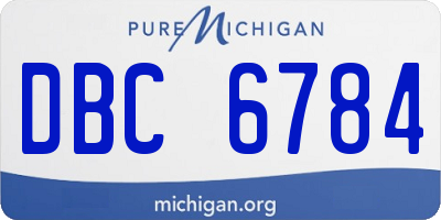 MI license plate DBC6784