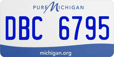 MI license plate DBC6795