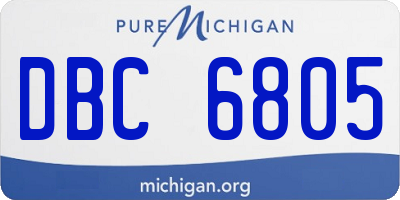 MI license plate DBC6805