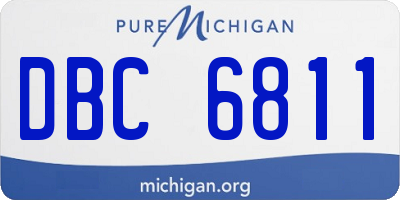 MI license plate DBC6811