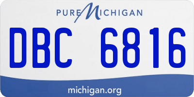 MI license plate DBC6816