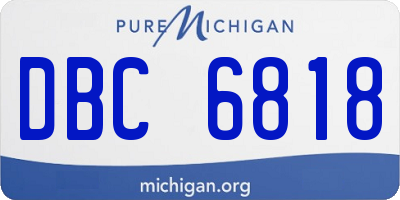 MI license plate DBC6818