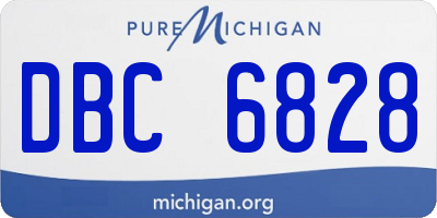 MI license plate DBC6828