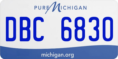MI license plate DBC6830