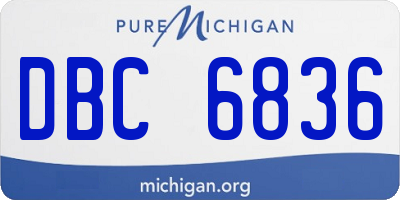 MI license plate DBC6836