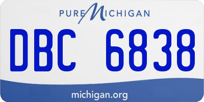 MI license plate DBC6838