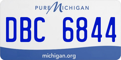 MI license plate DBC6844