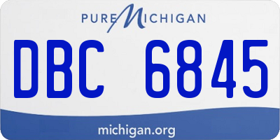 MI license plate DBC6845