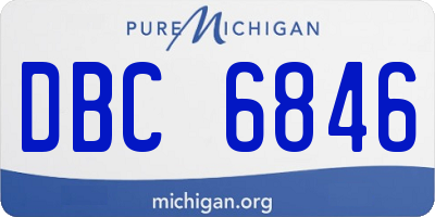 MI license plate DBC6846