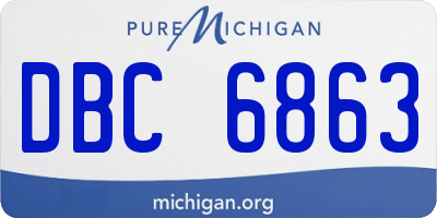 MI license plate DBC6863