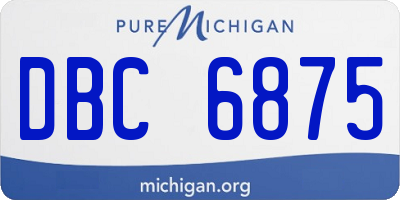 MI license plate DBC6875