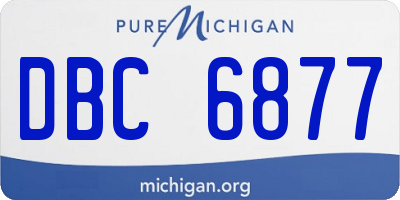 MI license plate DBC6877