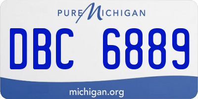 MI license plate DBC6889