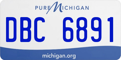 MI license plate DBC6891