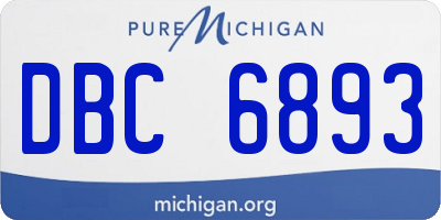 MI license plate DBC6893