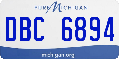 MI license plate DBC6894