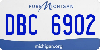 MI license plate DBC6902