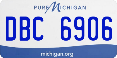 MI license plate DBC6906