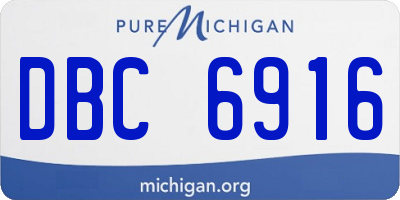MI license plate DBC6916
