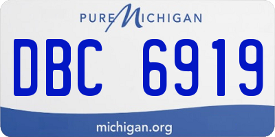 MI license plate DBC6919