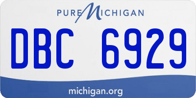 MI license plate DBC6929