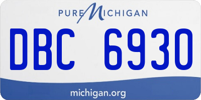 MI license plate DBC6930