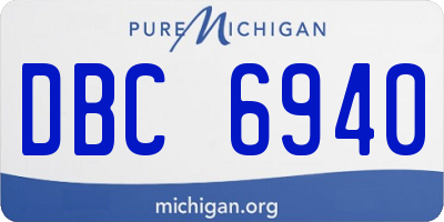 MI license plate DBC6940