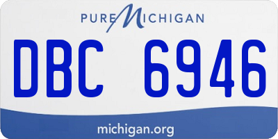 MI license plate DBC6946