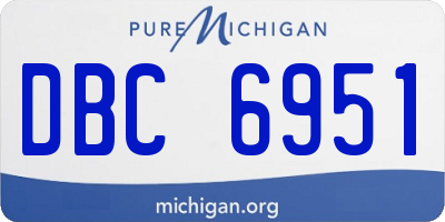 MI license plate DBC6951