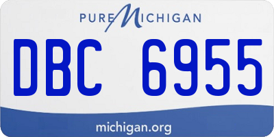 MI license plate DBC6955