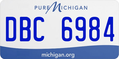 MI license plate DBC6984