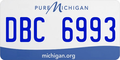 MI license plate DBC6993