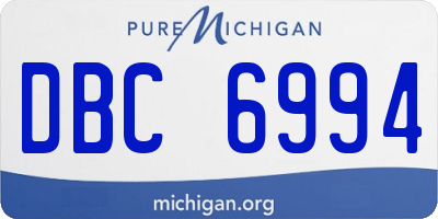 MI license plate DBC6994
