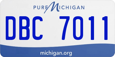 MI license plate DBC7011
