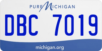 MI license plate DBC7019