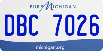 MI license plate DBC7026