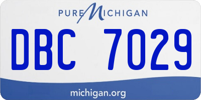 MI license plate DBC7029