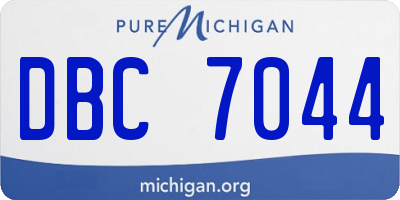 MI license plate DBC7044