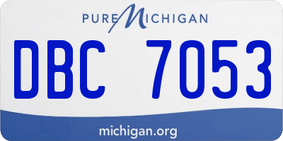 MI license plate DBC7053