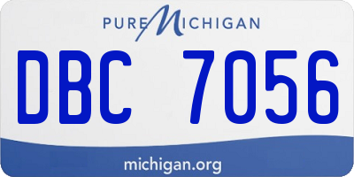 MI license plate DBC7056