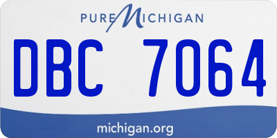 MI license plate DBC7064