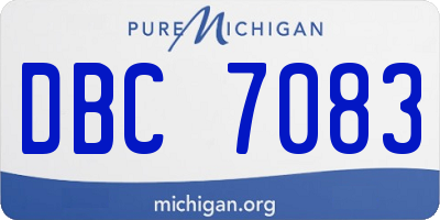 MI license plate DBC7083