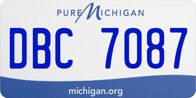 MI license plate DBC7087