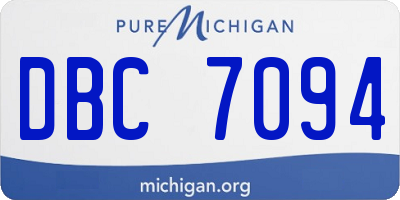 MI license plate DBC7094
