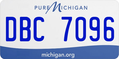 MI license plate DBC7096