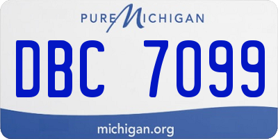 MI license plate DBC7099